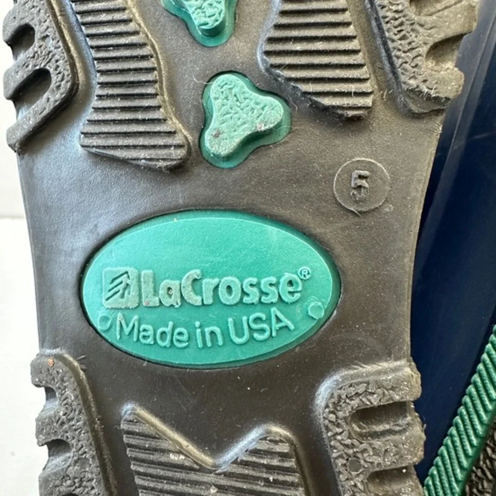 Vintage LaCrosse Winter Snow‎ Boots Insulated Waterproof Blue Teal Kids Size 5